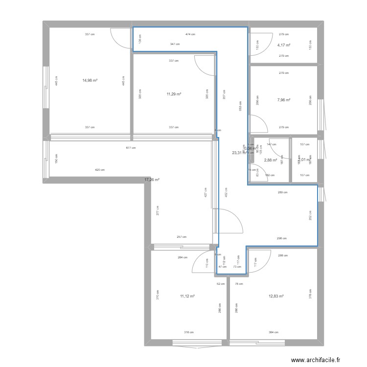 Espace dentaire Aménagement Vaszari. Plan de 11 pièces et 108 m2