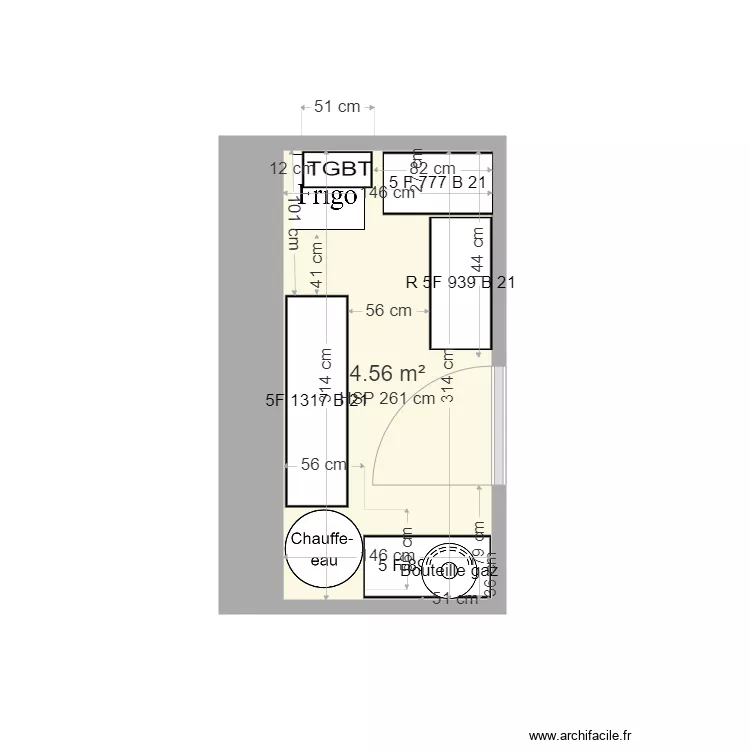 Arri&eacute;re Cuisine V2. Plan de 