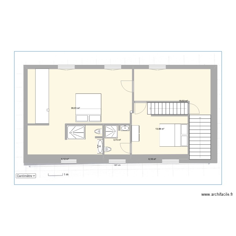 TUILIERE ETAGE 1. Plan de 0 pièce et 0 m2