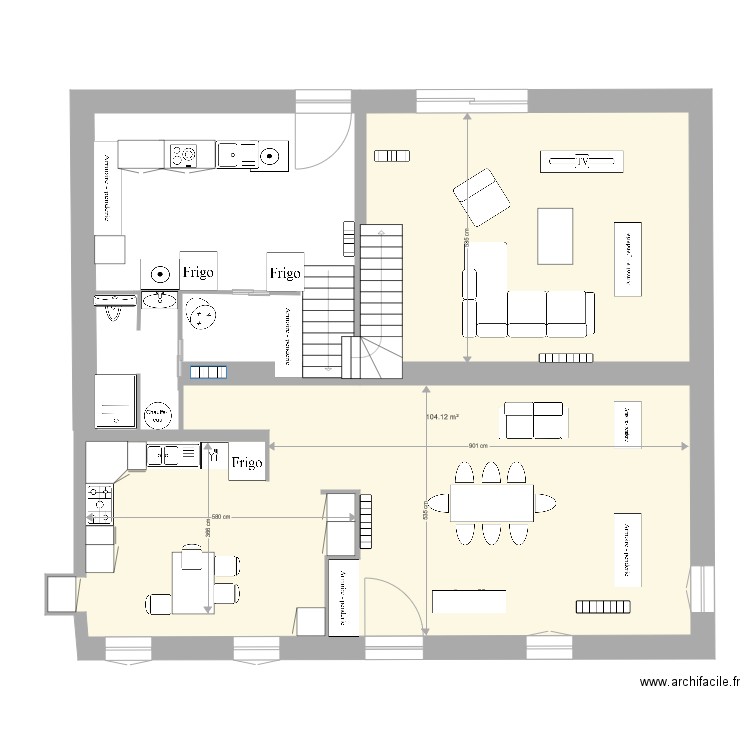 plan rdc aout 2018 bis1. Plan de 0 pièce et 0 m2