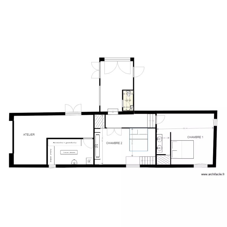 Am&eacute;nagement Grange 2 Montoison 18. Plan de 