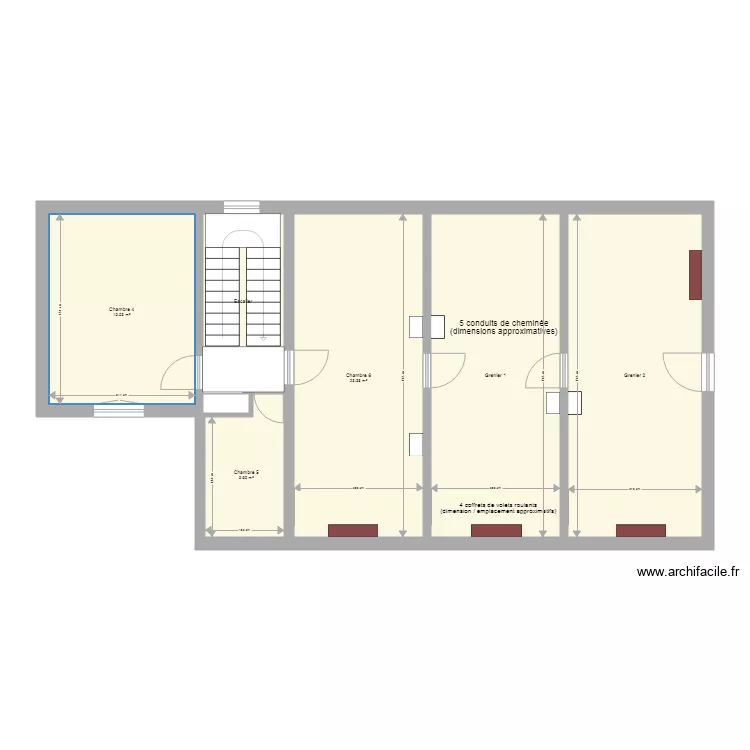 Chic &agrave; Chic Etage existant. Plan de 