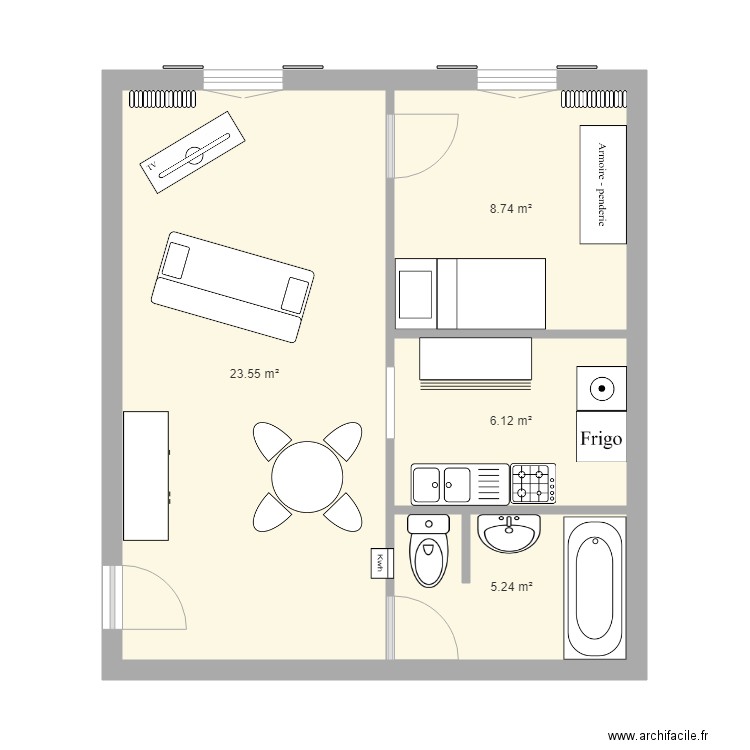 pateau. Plan de 0 pièce et 0 m2