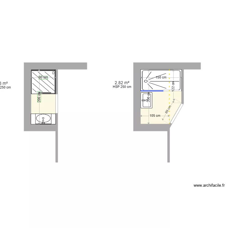 salle deau rdc Allirol rivier 38 villette de V. Plan de salle deau rdc Allirol rivier 38 villette de V. Plan de