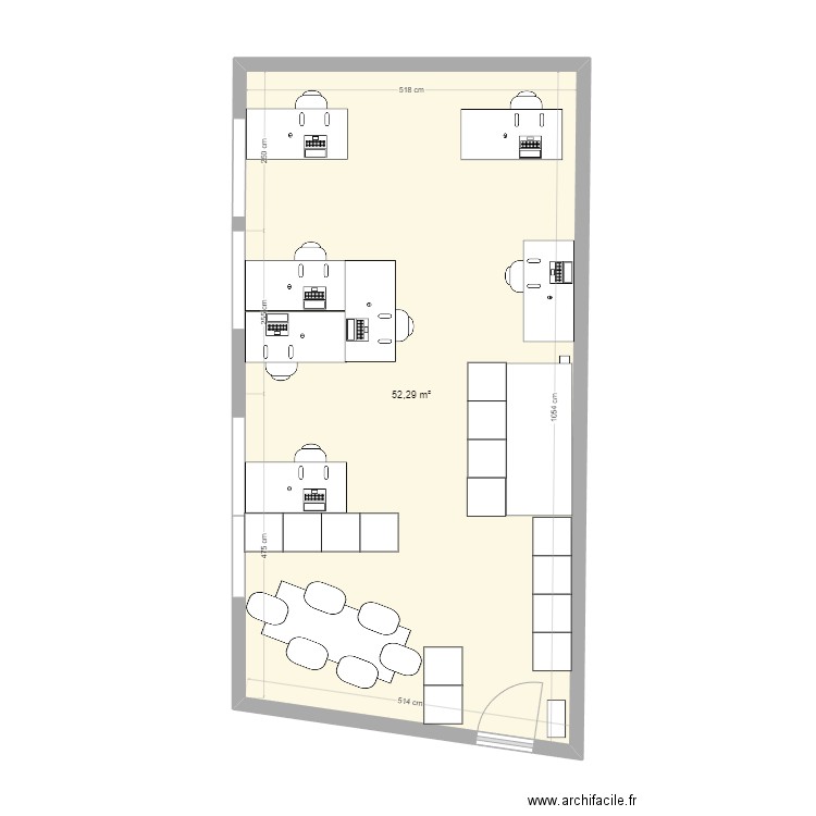 BUREAU 07 23 V4. Plan de 0 pièce et 0 m2