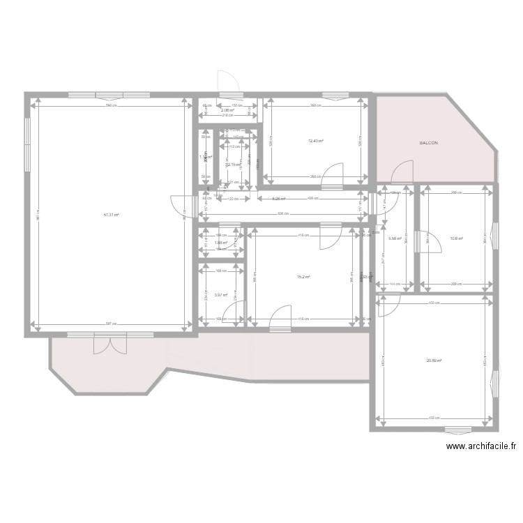 MAIRIE LCB. Plan de 28 pièces et 334 m2