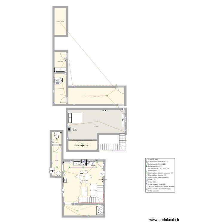 Alexandre Vieubled. Plan de 11 pièces et 114 m2