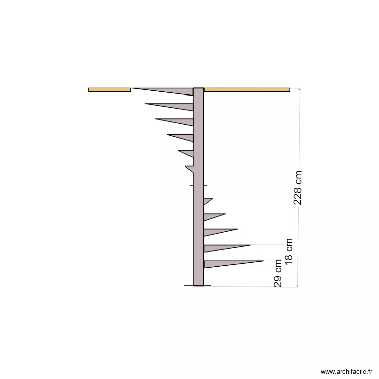escalier mezzanine. Plan de 