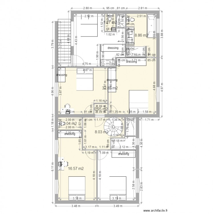 studio 2. Plan de 0 pièce et 0 m2