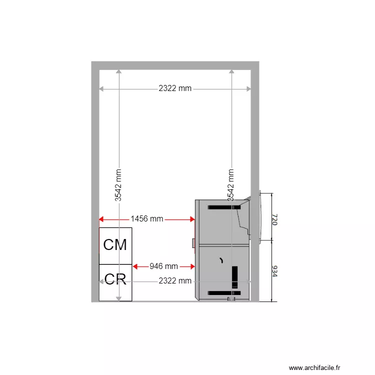 COUPE EXISTANT AIX EN PROVENCE OUEST 328EF. Plan de 