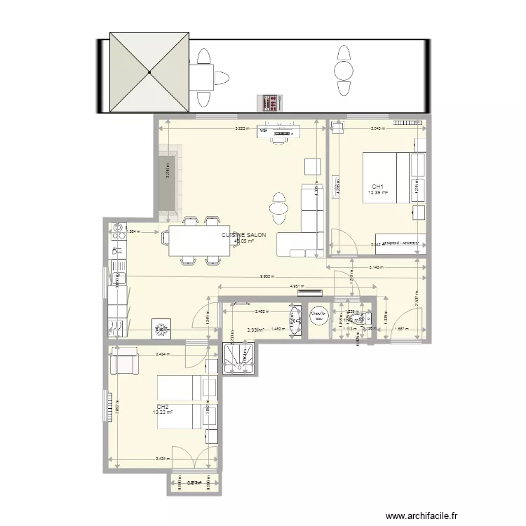 APPARTEMENT N 2. Plan de APPARTEMENT N 2. Plan de