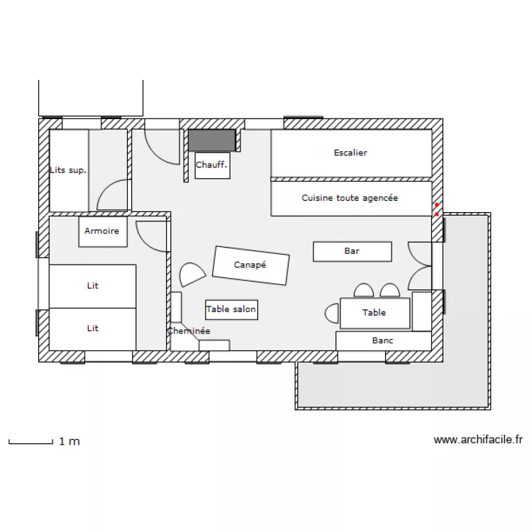 Chalet 1er. Plan de 