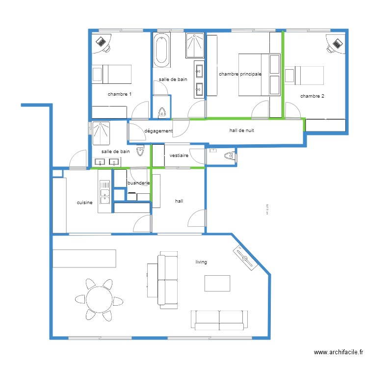 184 MESSIDOR ETAT PROJETE 6. Plan de 0 pièce et 0 m2