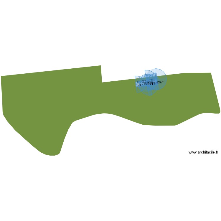 Plan cadastre SH modifié. Plan de 1 pièce et 160 m2