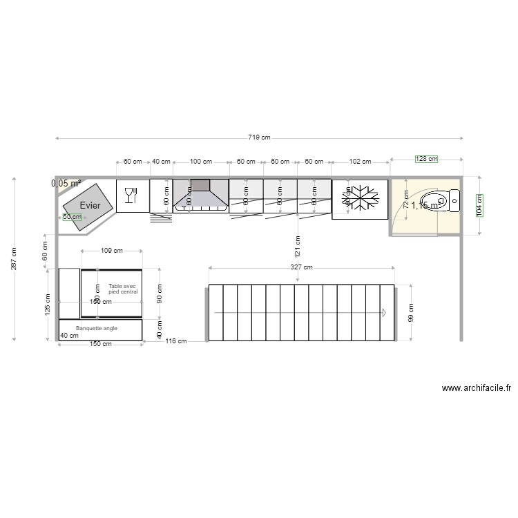 cuisine. Plan de 0 pièce et 0 m2