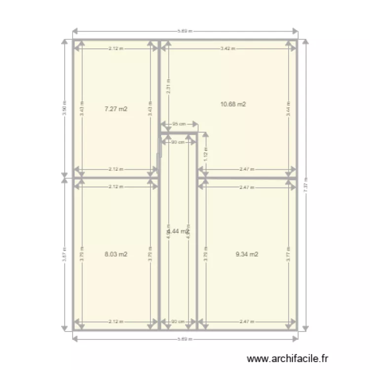espace box cote pmr. Plan de 