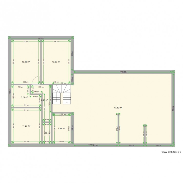 Maison en L. Plan de 0 pièce et 0 m2