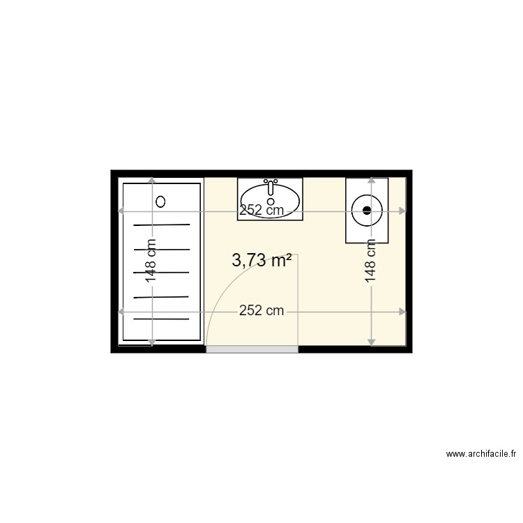 FAES THIERRY . Plan de 1 pièce et 4 m2