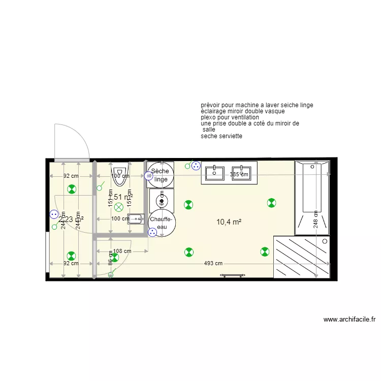 salle de bain définitive. Plan de salle de bain définitive. Plan de