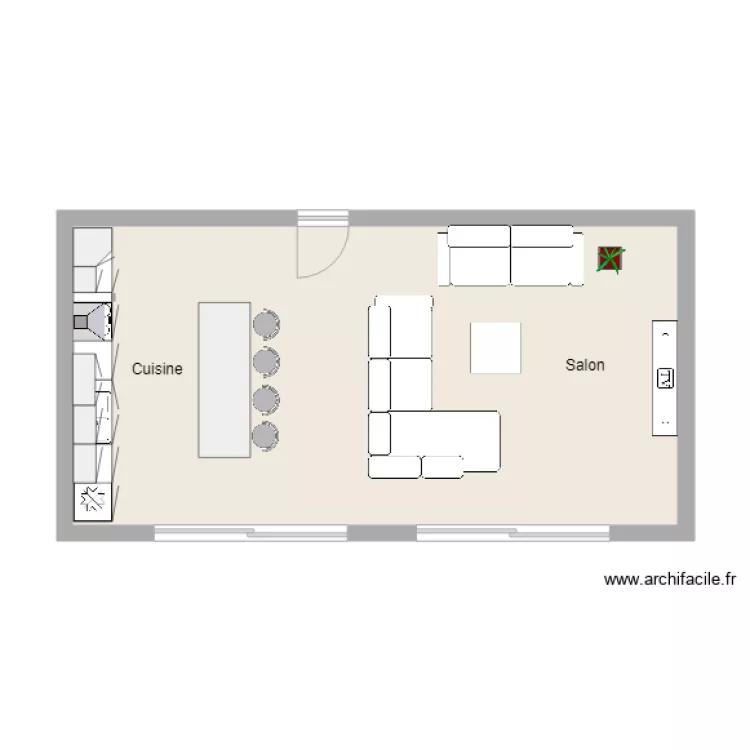 Salon ouvert sur cuisine 2. Plan de Salon ouvert sur cuisine 2. Plan de
