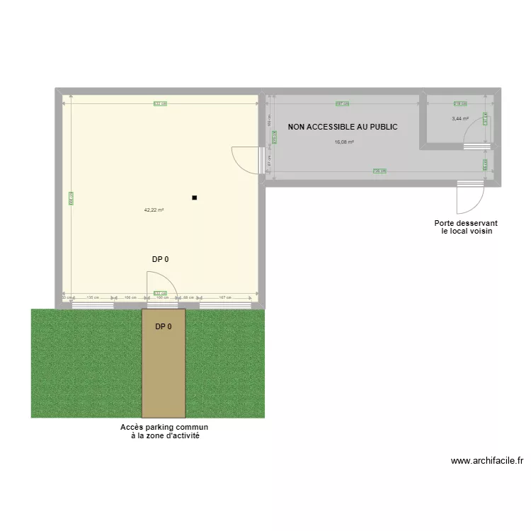 Yes2TheDress RDC avant travaux. Plan de Yes2TheDress RDC avant travaux. Plan de