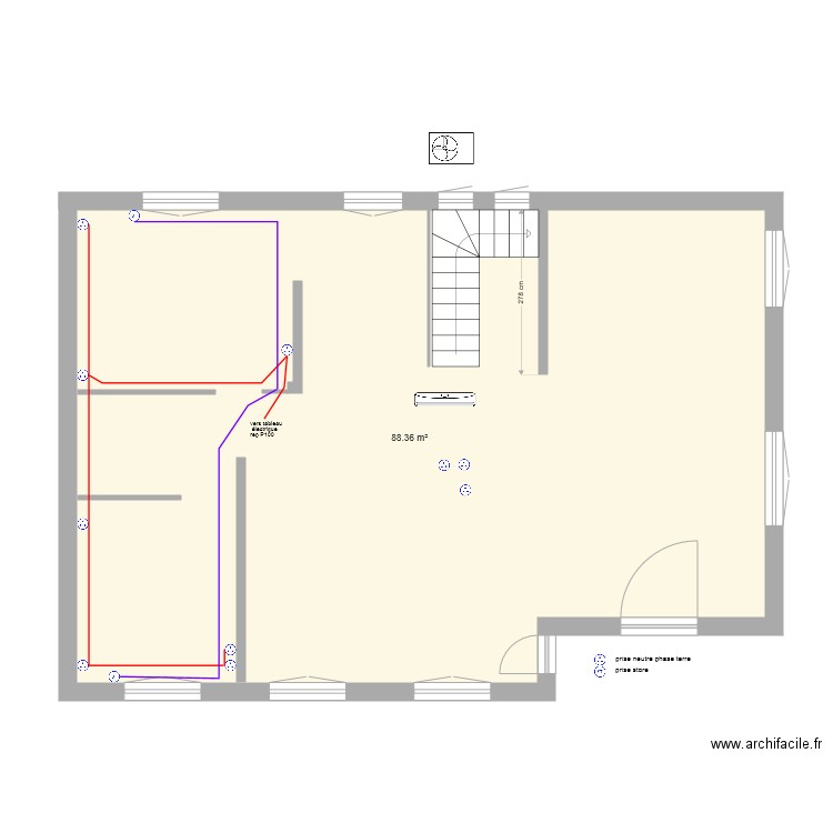 carqueiranne niveau 2  electricite prise . Plan de 0 pièce et 0 m2