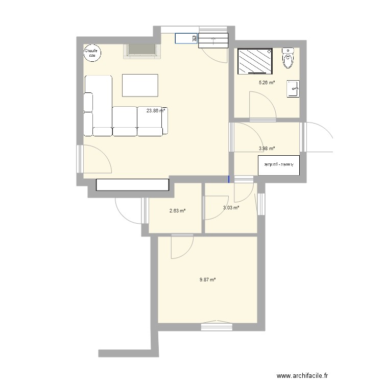 nouvelle buanderie. Plan de 0 pièce et 0 m2