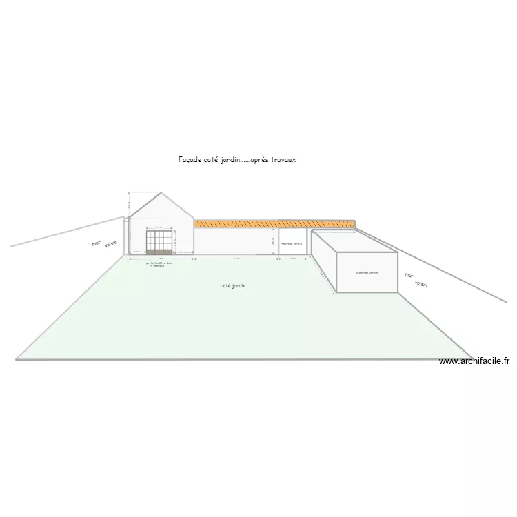 Façade après travaux . Plan de Façade après travaux . Plan de