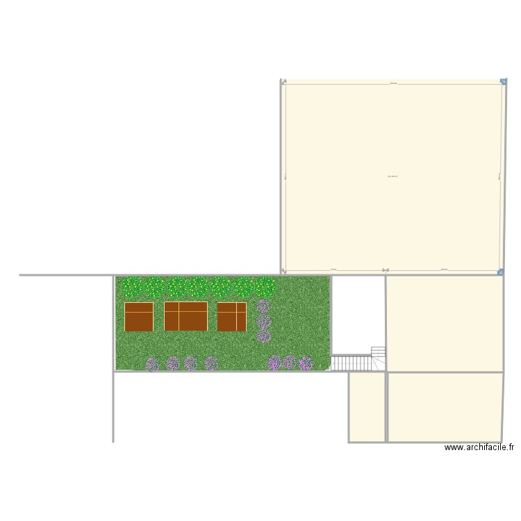 terrasse Eblé. Plan de 4 pièces et 303 m2