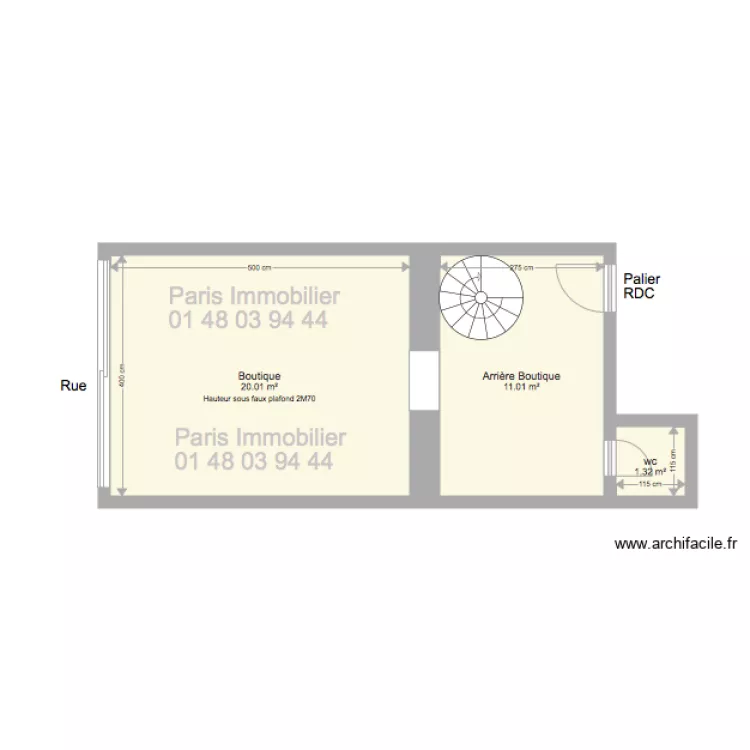 39 FSM RDC DROITE. Plan de 