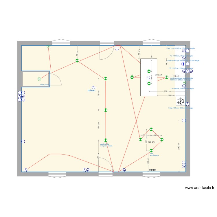 quentin rdc (modifié par LAURE). Plan de 2 pièces et 66 m2