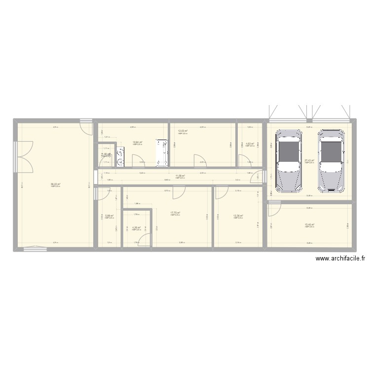 MAISON ESSAI 1. Plan de 12 pièces et 163 m2