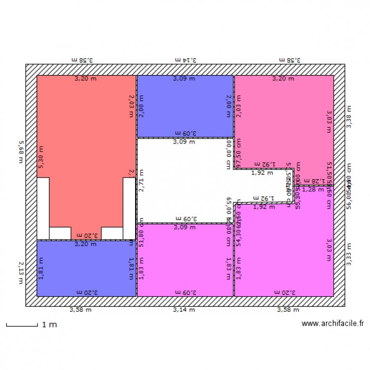 Etage. Plan de 0 pièce et 0 m2