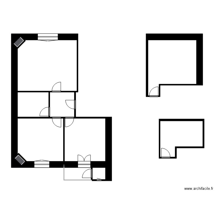 MEUNIER RDC. Plan de 9 pièces et 76 m2