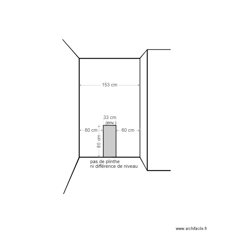 trémie arrière cuisine. Plan de 0 pièce et 0 m2