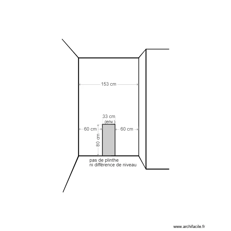 tr&eacute;mie arri&egrave;re cuisine. Plan de 