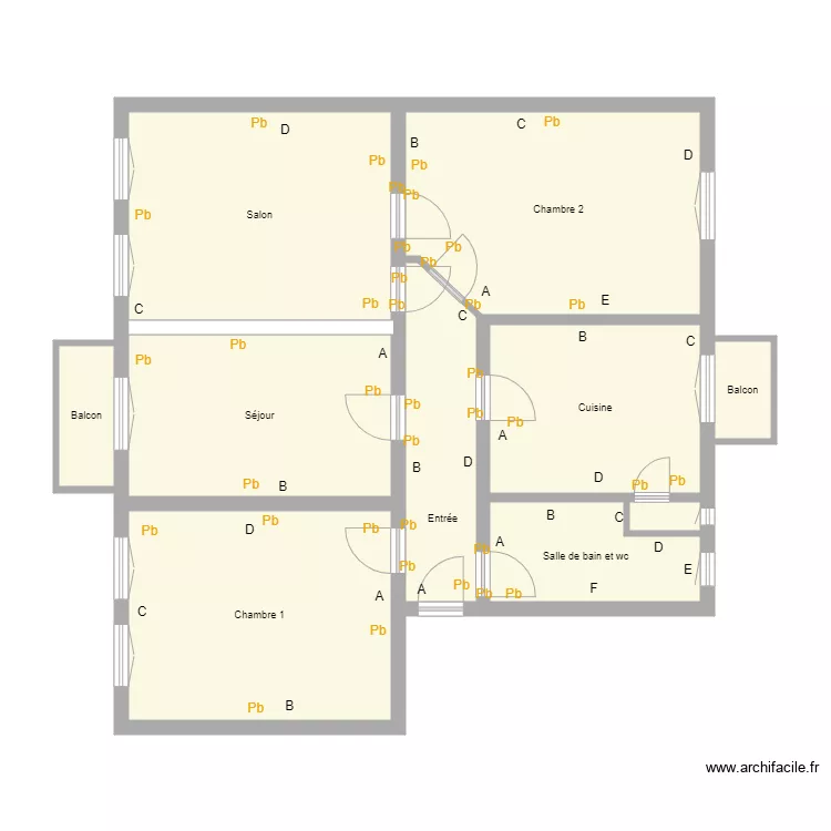 SCI DAMA quatri&egrave;me Etage. Plan de 
