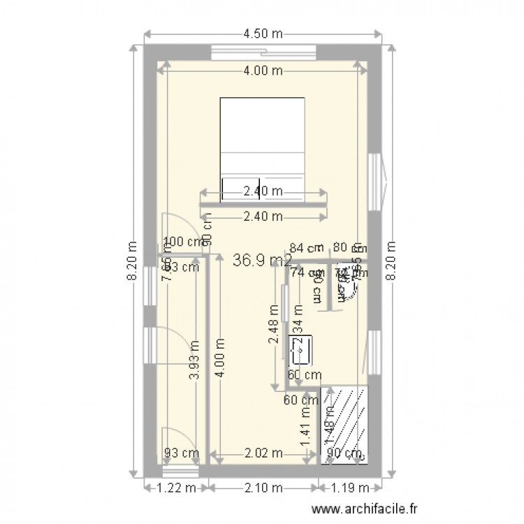 dressing. Plan de 0 pièce et 0 m2