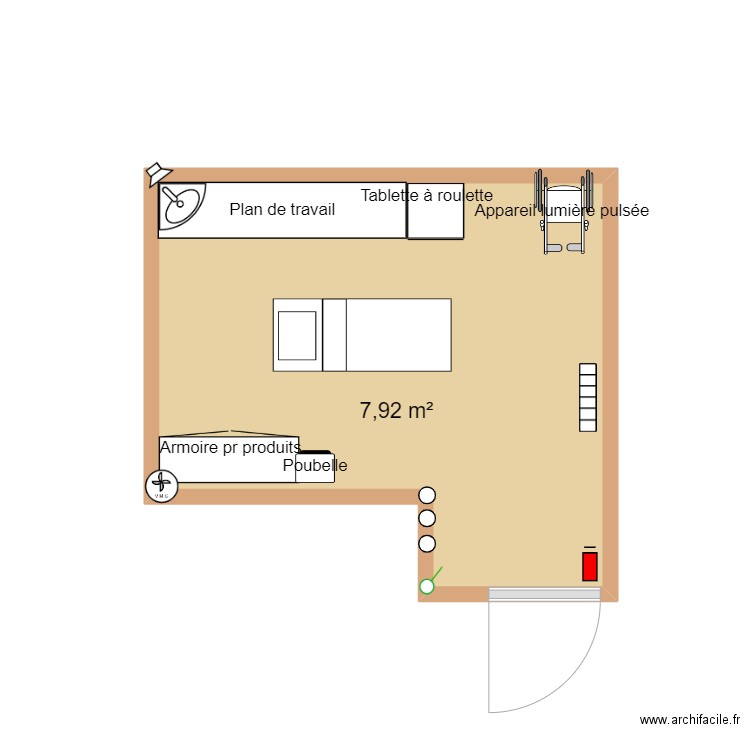 Cabine stage. Plan de 0 pièce et 0 m2