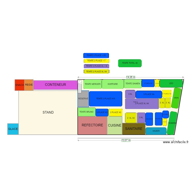 2023. Plan de 11 pièces et 164 m2