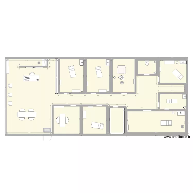 am&eacute;nagement de mon institut. Plan de 