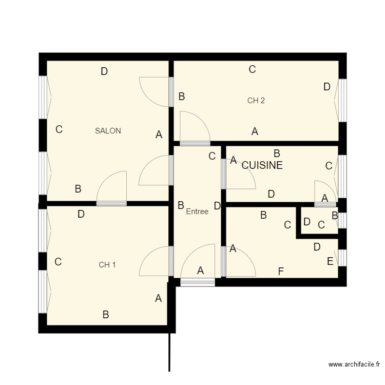 Plan Appartement. Plan de 0 pièce et 0 m2