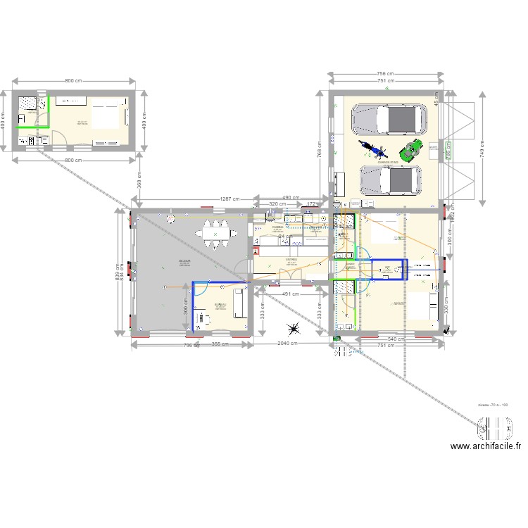 basetiro2AGAR2ANN. Plan de 14 pièces et 199 m2