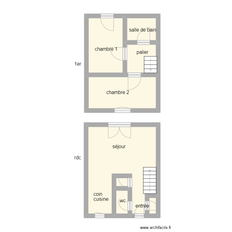 0677. Plan de 8 pièces et 42 m2