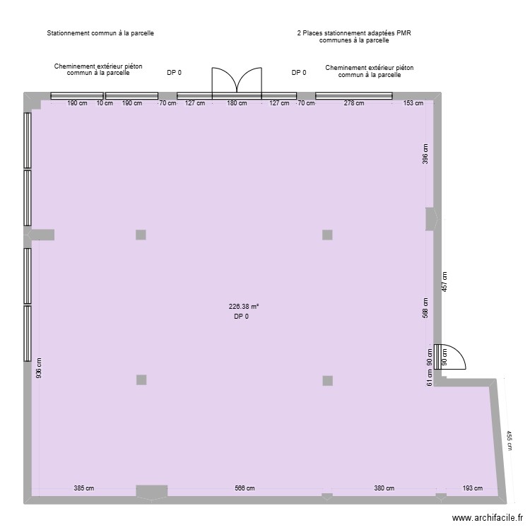 SAS TELEOPHTALMO AVANT TRAVAUX. Plan de 1 pièce et 220 m2