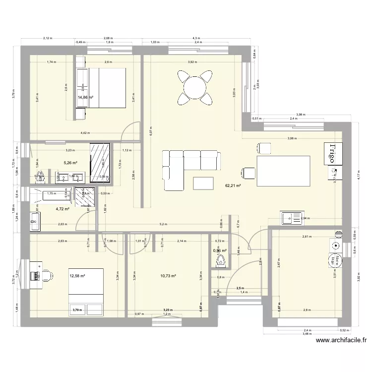 Plan 3. Plan de 7  et 111 m²