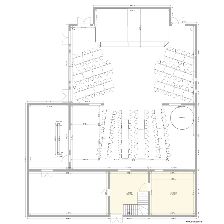 Salle Cote Lere. Plan de 