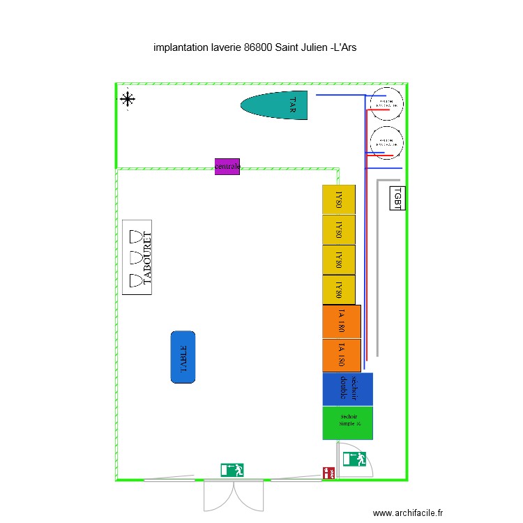 plan laverie Video flip 86800. Plan de 0 pièce et 0 m2