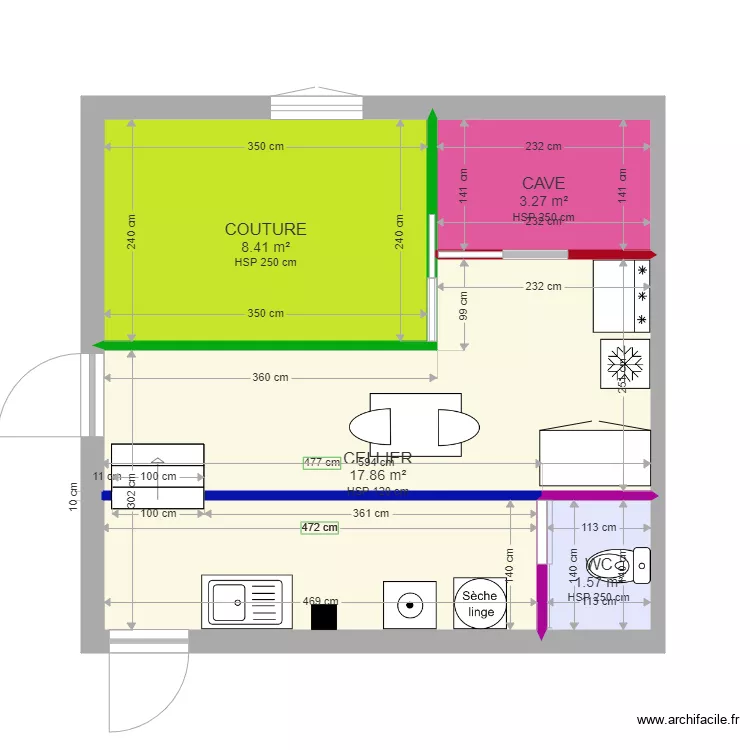 buanderie st remy2. Plan de 