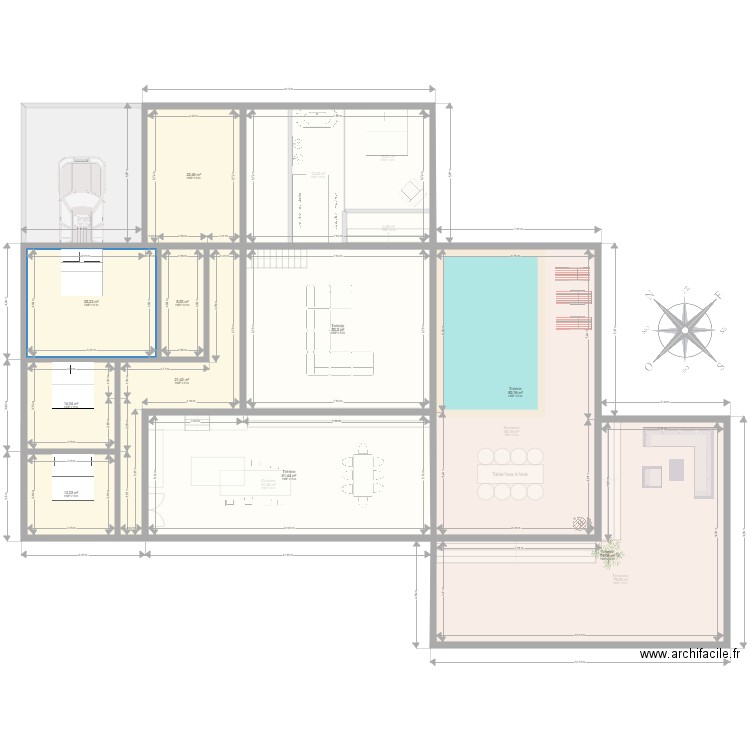 MAISON GUERIDEL. Plan de 25 pièces et 879 m2